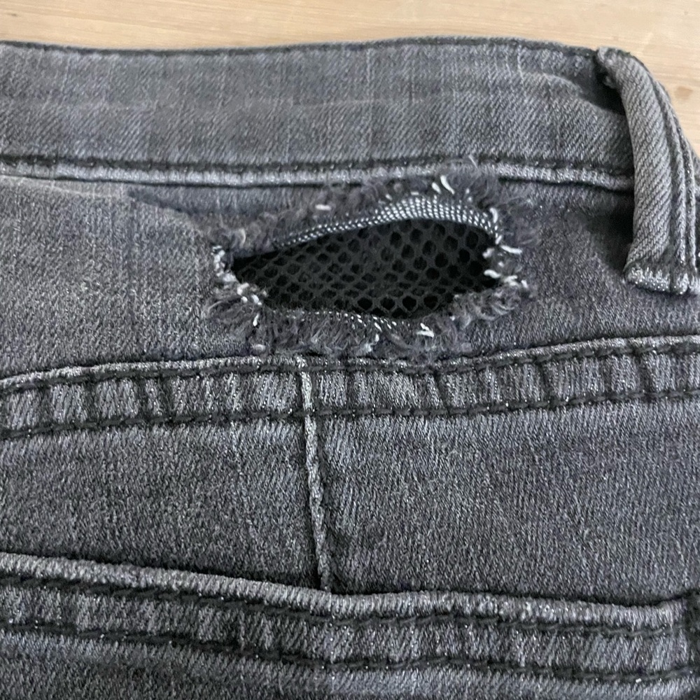 Free people skinny jeans distressed with mesh - Picture 4 of 6